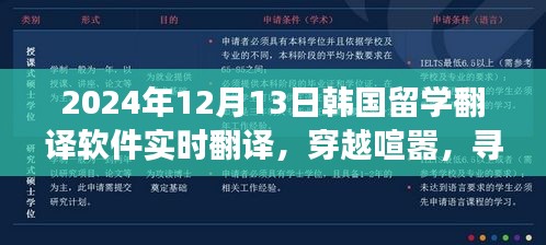 韓國留學(xué)翻譯軟件實時翻譯之旅，穿越喧囂，探尋內(nèi)心寧靜的旅程