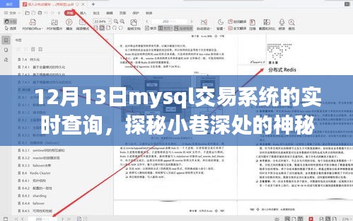 探秘小巷深處的神秘小店，揭秘MySQL交易系統(tǒng)實時查詢的魅力（12月13日）