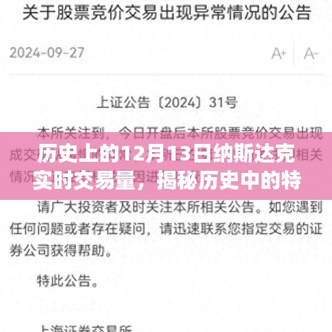 揭秘歷史特殊日子，納斯達克實時交易脈絡與隱秘寶藏揭秘日（12月13日）的交易量探索之路????