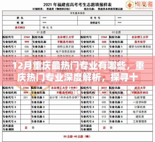 重慶十二月熱門專業(yè)深度解析，探尋最炙手可熱的行業(yè)領(lǐng)域