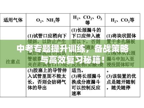 中考專題提升訓(xùn)練，備戰(zhàn)策略與高效復(fù)習(xí)秘籍！