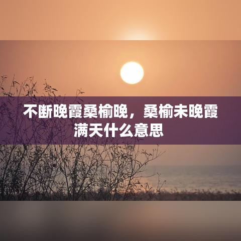 不斷晚霞桑榆晚，桑榆未晚霞滿天什么意思 