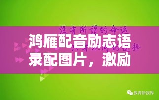 鴻雁配音勵志語錄配圖片，激勵你前行的力量！