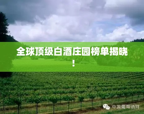 全球頂級(jí)白酒莊園榜單揭曉！